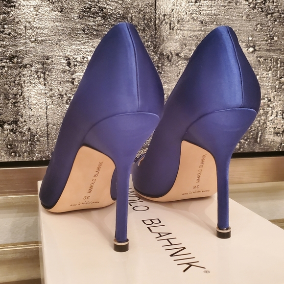 Manolo blahnik hangisi pumps 105 satin - Picture 5 of 7